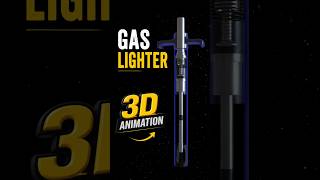 Gas Lighter Working Principle ll3D Animationll