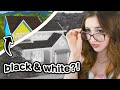 i tried building a house in BLACK &amp; WHITE in sims 4