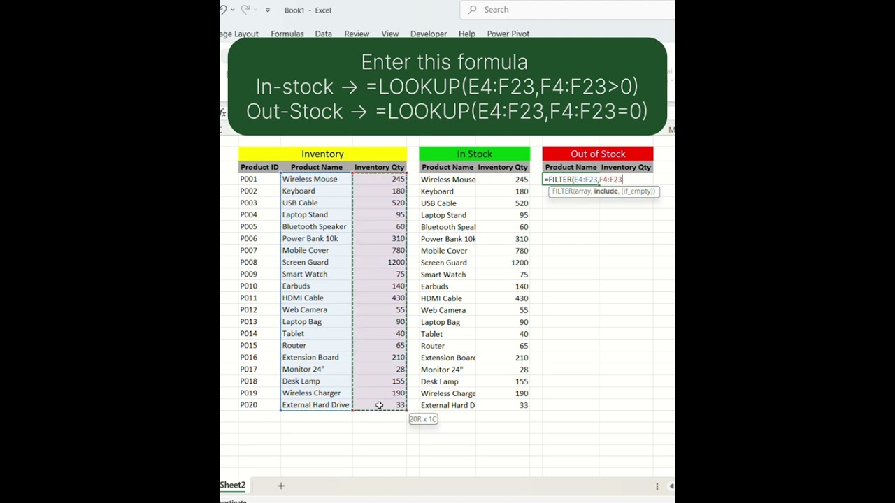 Build a Smart Inventory Management System in Excel 