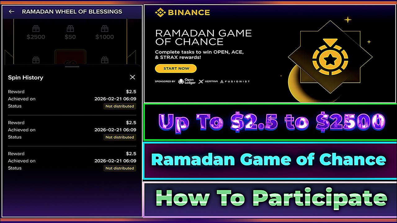 Binance Ramadan Game Of Chance || Complete the task Unlock your spin || How To Participate 