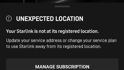 Update Starlink address with no mobile phone internet access