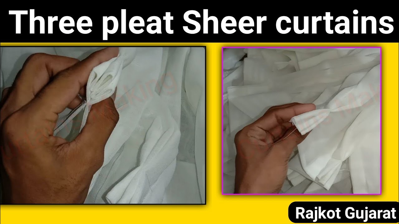 Three pleat curtains design / french pleat curtain tutorial / net curtain design