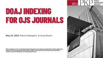 Webinar: DOAJ Indexing for OJS journals
