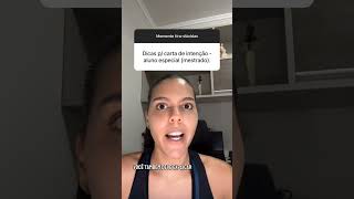 O que colocar na carta de intenção para aluno especial do mestrado?