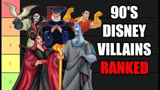 Jambareeqi's Animated 90's Disney Villains Tier List