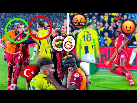 فيكتور أوسيمهن يعتدي علي اللاعب التركي ميرت مولدور في لقطة صادمة بين جالاتا سراي وفنربخشة 
