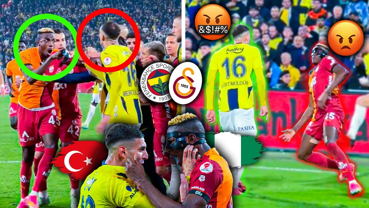 Виктор Осимхен Атакует Турецкого Игрока Мерта Мюльдюра в Шокирующем Галатасарай vs Фенербахче! 😱