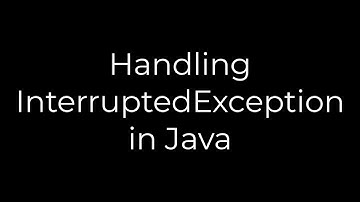 Java :Handling InterruptedException in Java(5solution)