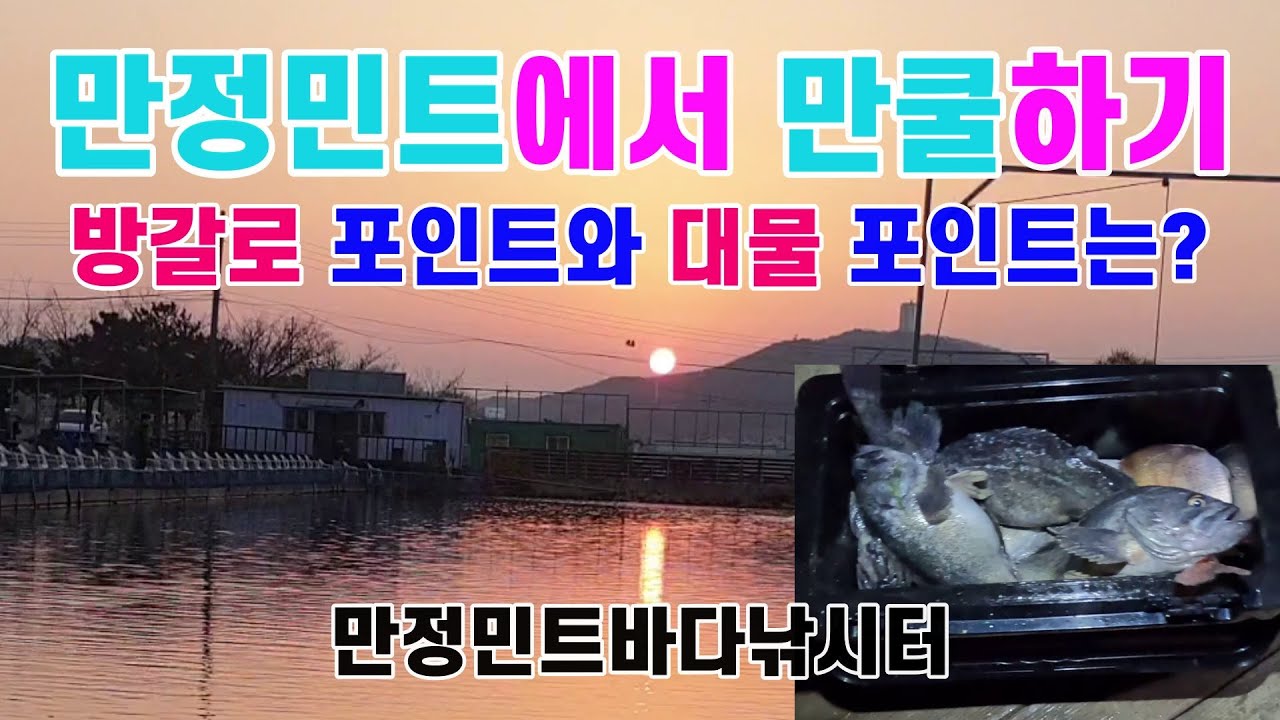 [유터낚시] 영종도 만정민트바다낚시터에서 어복 터져 만쿨한 날, 방갈로 포인트와 대물 포인트는? ( Feat. 우럭 나눔, 3월 28일 출조 )