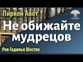 Рав Гедалья Шестак. Не обижайте мудрецов. Пиркей Авот через призму еврейской истории. Zoom — урок