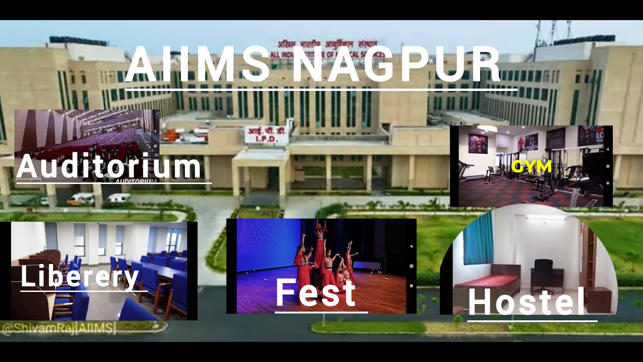 AIIMS Nagpur campus tour | hostel tour | hospital | Gym | class room| annual festival | library