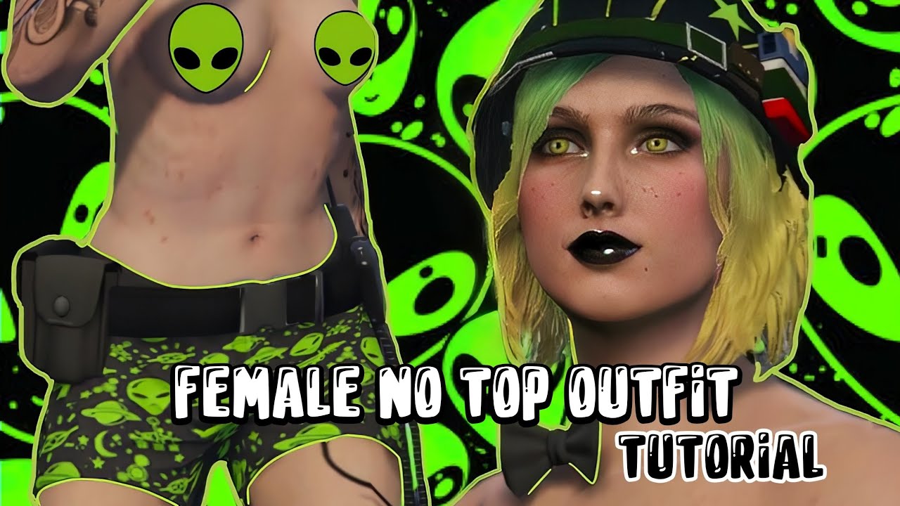 GTA 5 Female No Top Outfit & UFO Boxer Shorts! 👽 | GTA 5 Transfer Glitch*