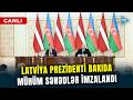 CANLI - NATO ölkəsinin prezidenti BAKIDA: Azərbaycan və Latviya liderləri görüş keçirdilər