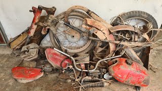 Old Soviet Motorcycle MINSK Abandoned Restoration | Detail Components Paint, Polish  Restoration #6