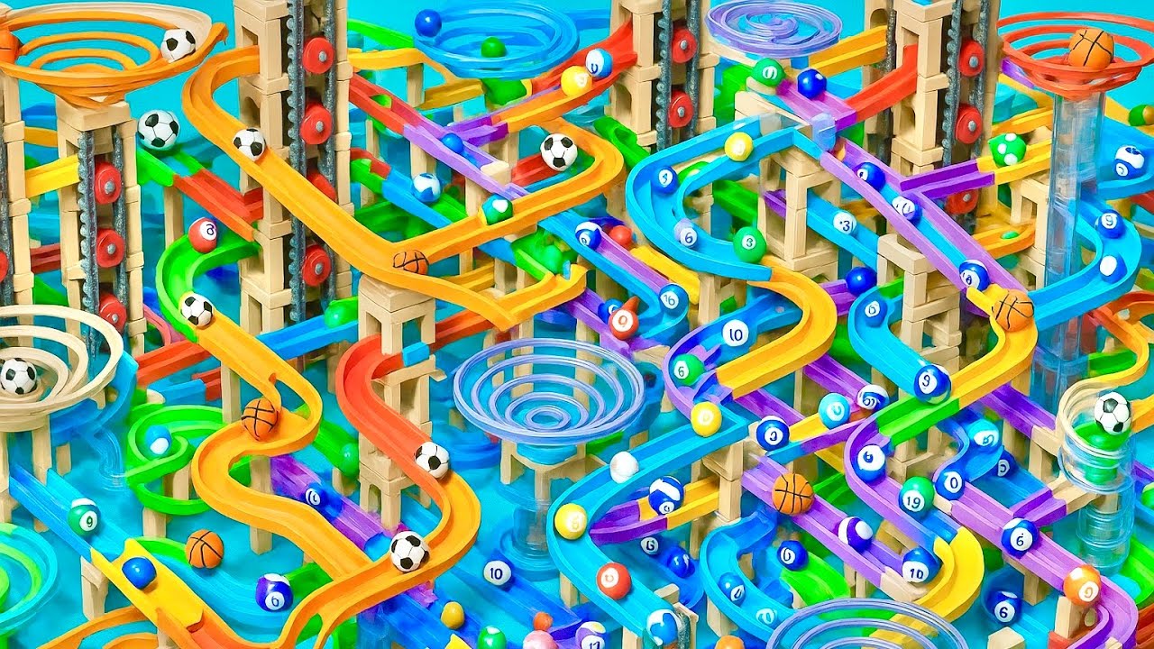 Marble Run Loop Super Acceleration Race ASMR Rollercoaster - YouTube