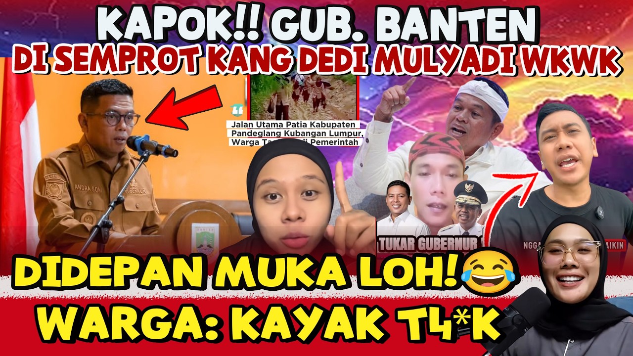 KAPOK‼️SI GUBERNUR GA BECUS DI SEMPROT KDM-WARGA BANTEN NG4MUK BILANG KAY4K T4IK wkwk