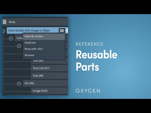 How To Create Reusable Page Parts with Oxygen