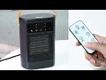 セラミックヒーター ミニ セラミックファンヒーター 電気ファンヒーター 小型 卓上 暖房器具 電気ストーブ 速暖 1200W 多段階温度調節 寒さ対策 リモコン付 左右70°首振り