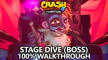 Crash Bandicoot 4 - 100% Walkthrough - Stage Dive (Boss) - N. Gin & Weapon of Mass Percussion