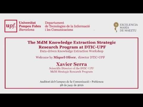 The MdM Knowledge Extraction Strategic Research Program at DTIC-UPF