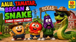     Funny Vegetable Adventure with a Friendly Snake! 🥔🍅🐍 screenshot 2