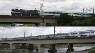 都営三田線6500形甲種輸送　武蔵野線多摩川橋梁　2022.6.5