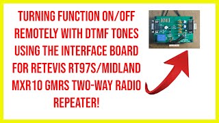 🔺  remotely DTMF tones interface board retevis rt97s/midland mxr10 gmrs two-way radio repeater!🔺