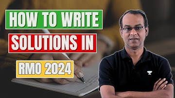 How to write answers in RMO 2024 Paper | Suyash Pratap Singh #rmo