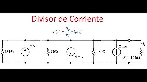 Divisor de Corriente (Teoría y  ejercicios) Clase virtual 2021
