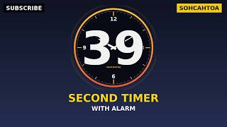 39 seconds Focus Timer with Alarm Sound | Cooking & Baking