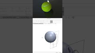How to draw tennis ball in solidworks #shorts #solidworks