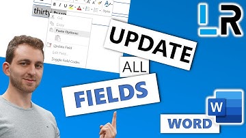 MS Word Update All Fields - 1 MINUTE