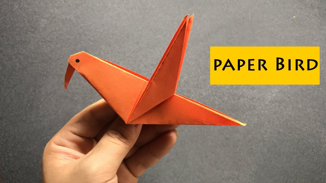 How to make a paper Flapping bird? Easy Steps - DIY Origami Animal