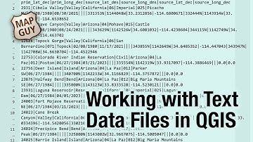 Working with text data files in QGIS