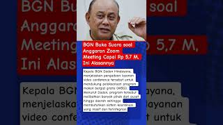BGN Buka Suara soal Anggaran Zoom Meeting Capai Rp 5,7 M, Ini Alasannya #matalokal