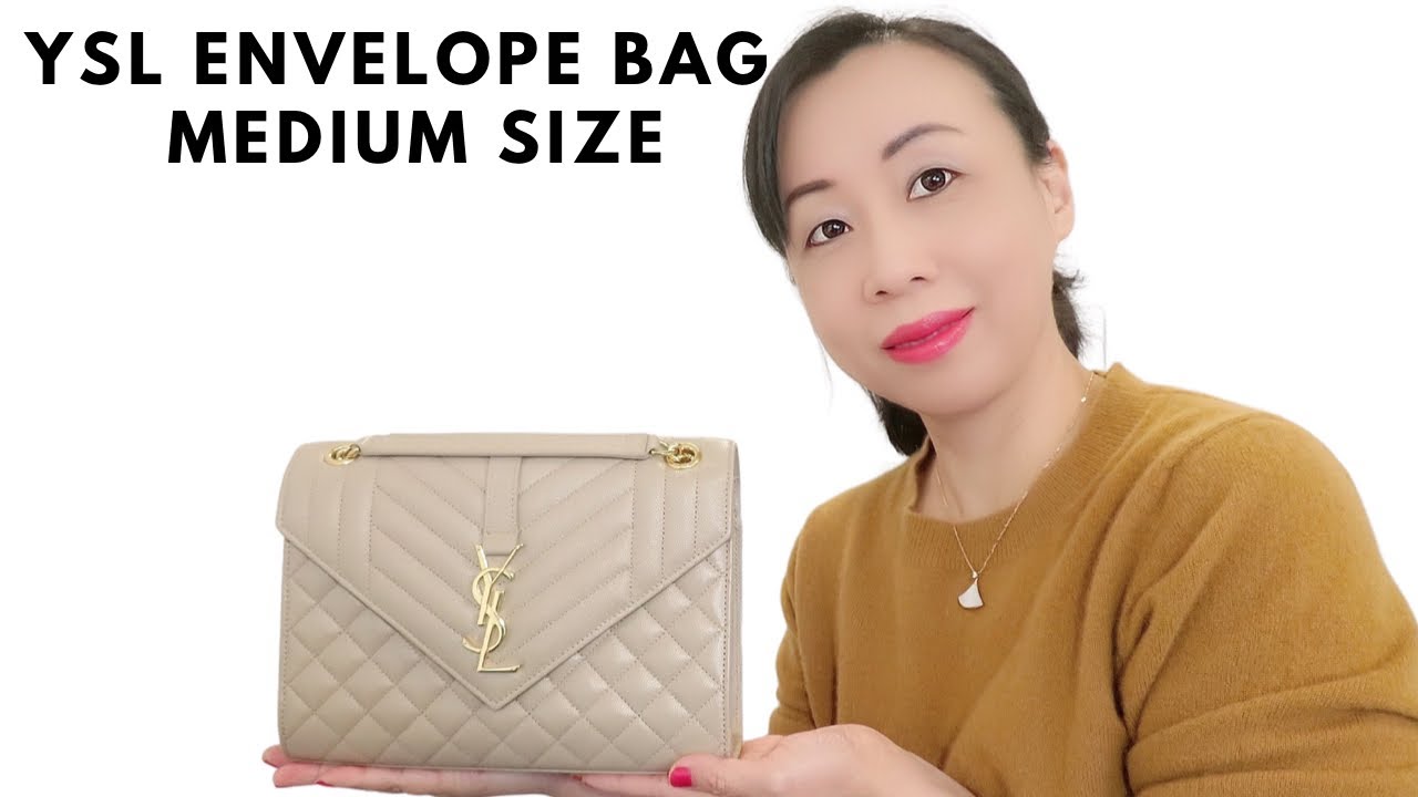 YSL ENVELOPE BAG IN THE MEDIUM SIZE FULL REVIEW 2021/What fits