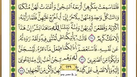 الصفحة ( 239) من القرآن الكريم سورة يوسف _ مصحف التقسيم الموضوعي _
