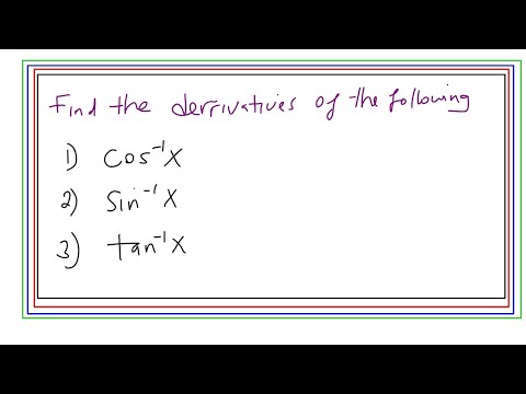 Differentiating inverse trigonometric