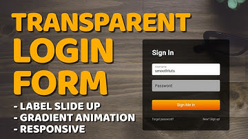 Transparent Login/Sign In Form with Floating Placeholder & Button Gradient Animation - Only Css