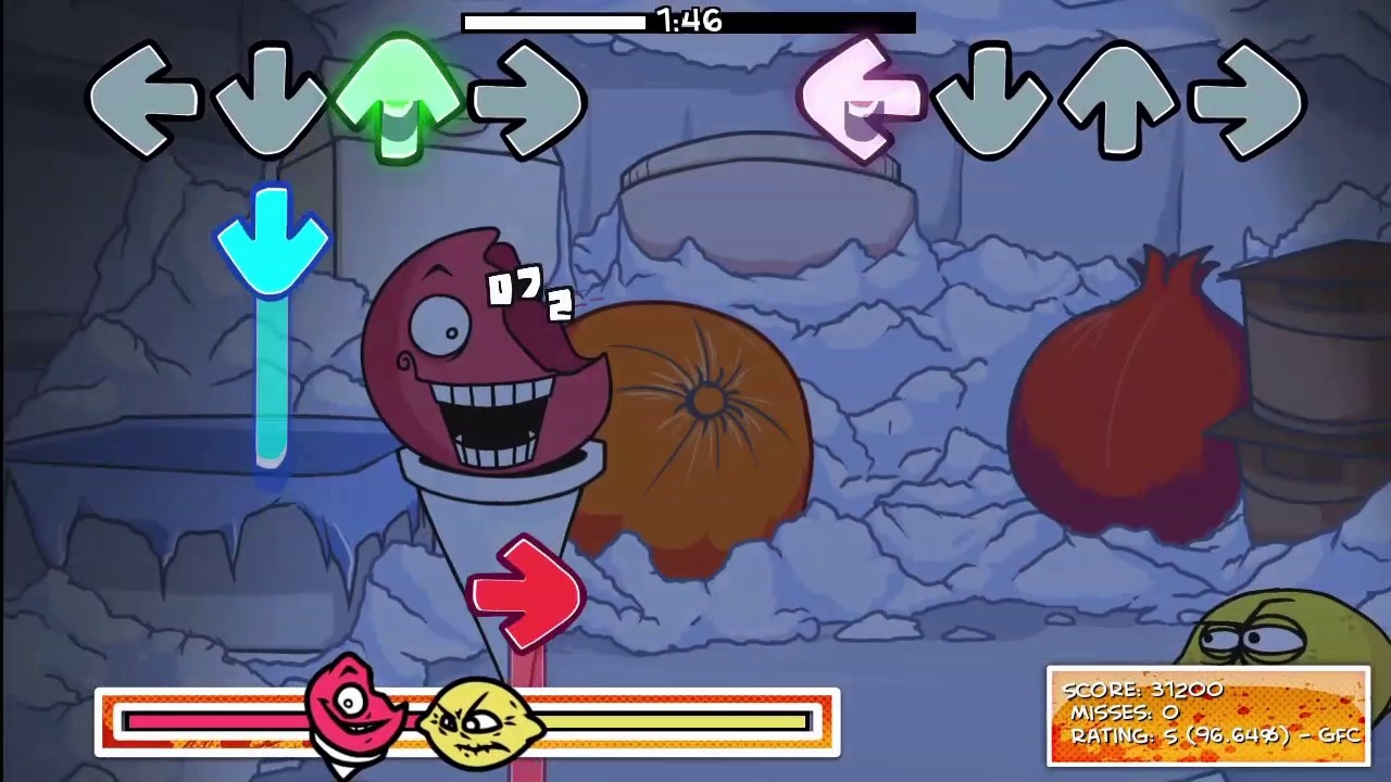 Brrr Serker (Instrumental) - FNF VS Annoying Orange AETHOS + LYRICS (The Amazing Grace) OST