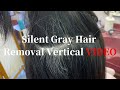 【白髪抜き動画】【Video of plucking gray hairs】Silent Gray Hair Removal Vertical VIDEOご要望が多い「無音動画」せっかくなの縦拡大動画
