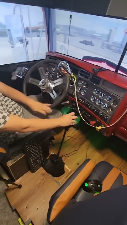 American truck simulator #Steeringwheel pc setup #shorts