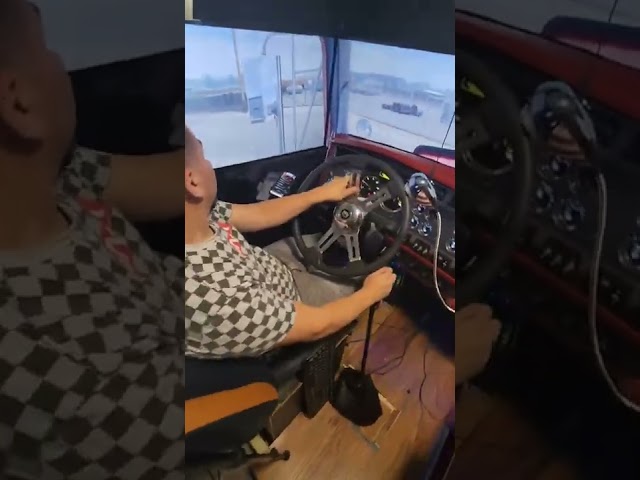 American truck simulator #Steeringwheel pc setup #shorts class=