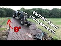 I drove my Lifted F350 OVER A BARN ROOF!!!