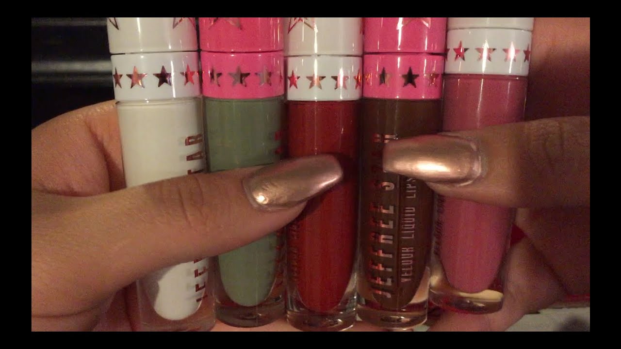 ASMR Unboxing Jeffree Star Cosmetics Liquid Lipstick + Swatch- whispering
