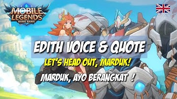NEW EDITH VOICE SKIN BEYOND THE CLOUDS | MOBILE LEGENDS