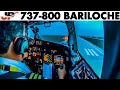 Weather on approach to Bariloche | Boeing 737 Cockpit View