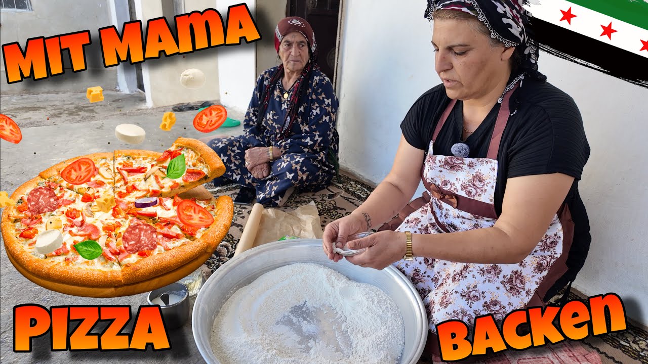 Pizza Backen mit Mama im Dorf | Külica | Lämmer | Rojava Leben.. | Rami.K X BasnasKüche 