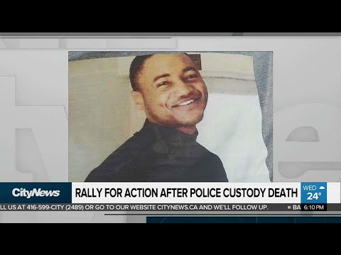 Rally in Barrie after man's death in custody