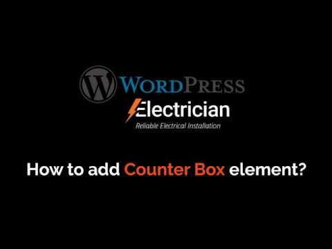 10) How to add Counter Box element for your Electrician WordPress Theme?